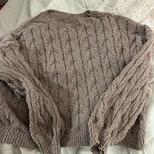 Cozy Cable Knit Sweater - Brown